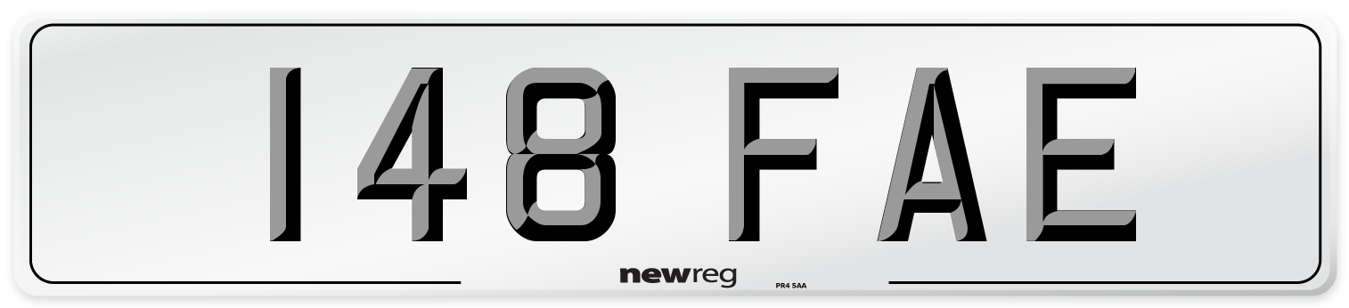148 FAE Number Plate from New Reg